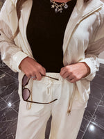 Oatmeal Jacquard Texture Baggy Sweatpant