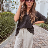 Ash Double Gauze Collared Smock Sleeve