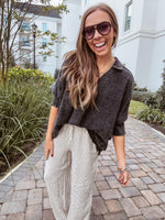 Ash Double Gauze Collared Smock Sleeve