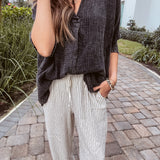 Ash Double Gauze Collared Smock Sleeve