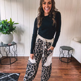 Taupe Leo Waffle Jogger