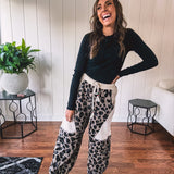 Taupe Leo Waffle Jogger