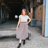 Choco & Cream Country Charm Gingham Midi Dress