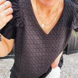 Black Checker Texture Flutter Tank