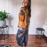 Rusty Mocha Moody Jacquard Floral Denim Jacket