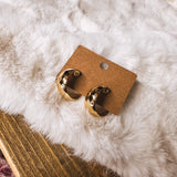 MINI HAMMERED HOOP EARRING IN GOLD