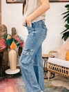 HW Cargo Denim Wide Leg