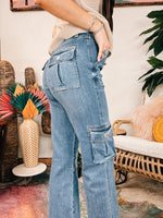 HW Cargo Denim Wide Leg