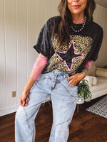 Washed Black Leo Star Tee