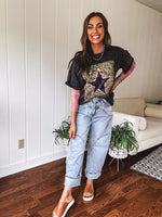 Washed Black Leo Star Tee