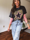 Washed Black Leo Star Tee