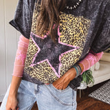 Washed Black Leo Star Tee