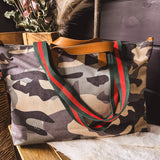 Chelsie Canvas Printed Tote | Camo