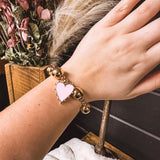 ETA STRETCH BRACELET WITH HEART CHARM