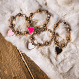 ETA STRETCH BRACELET WITH HEART CHARM
