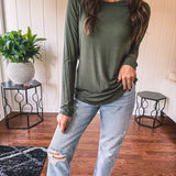 Bamboo Round Neck Raglan Baseball Long Sleeve