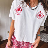 Lucky Star Horseshoe Embroidered Top
