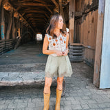 Cream Cozy Knit Vest / Top