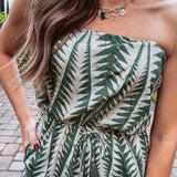 In the Tropics Strapless Jumpsuit