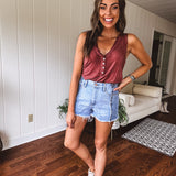 Red Brick Front Button Tank