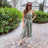In the Tropics Strapless Jumpsuit