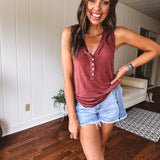 Red Brick Front Button Tank