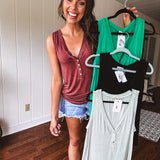 Red Brick Front Button Tank