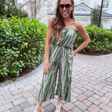 In the Tropics Strapless Jumpsuit