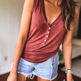 Red Brick Front Button Tank