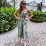 In the Tropics Strapless Jumpsuit
