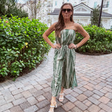 In the Tropics Strapless Jumpsuit