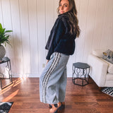 Denim Side Accent Leo Stripe Pant