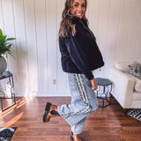 Denim Side Accent Leo Stripe Pant