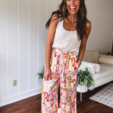 Natural Crochet Scallop Hem Button Up Tank Vest