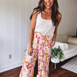 Natural Crochet Scallop Hem Button Up Tank Vest