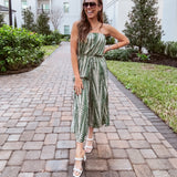 In the Tropics Strapless Jumpsuit