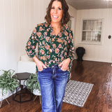 Hunter Green Lizzy Top