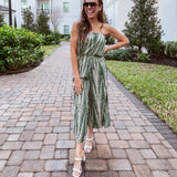 In the Tropics Strapless Jumpsuit