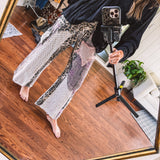 Leo + Purple Lace Mix Print Flare Pant