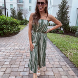In the Tropics Strapless Jumpsuit