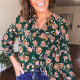 Hunter Green Lizzy Top