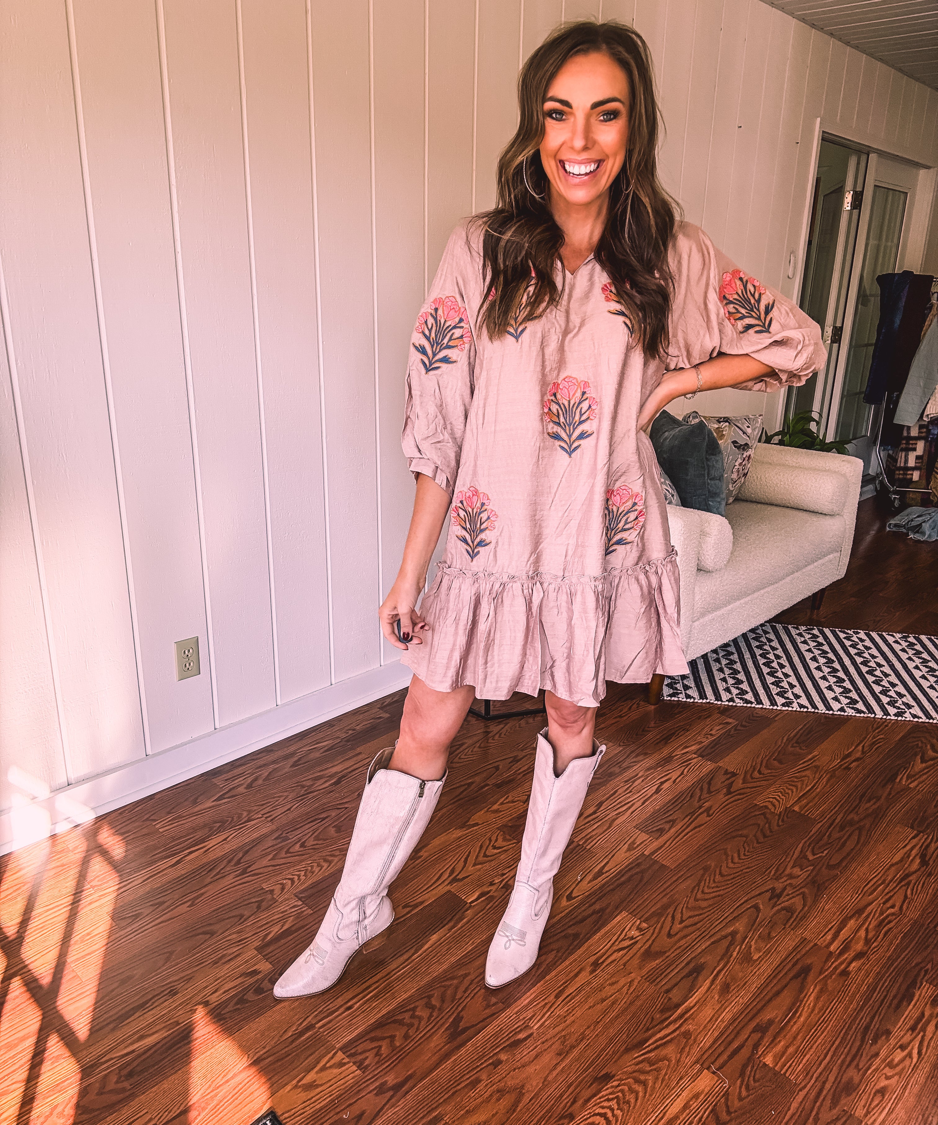 pink boho dress Wrap / Dusty Rose tiered inspiration titled Cantina Boho Dresses on Sale |