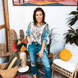 Royal Blue Paisley Mix Button Down