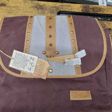 Washed Purple Star Stud Detail Flap Top Satchel