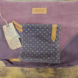 Washed Purple Star Pocket Tote