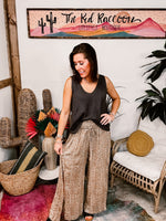 Taupe Boho Print Pant