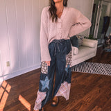 Latte Rose Chenille Sweater