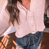 Latte Rose Chenille Sweater