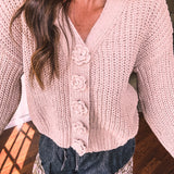 Latte Rose Chenille Sweater
