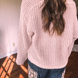 Latte Rose Chenille Sweater